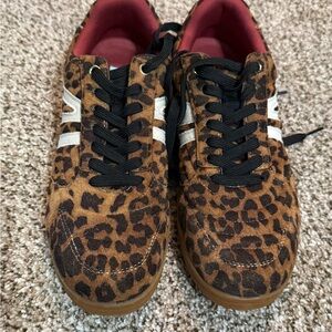 Steve Madden Leopard Print Athletic Shoes with Black Laces